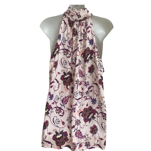 Torrid pale pink silky floral bow tie top 0x size large - Picture 6 of 6